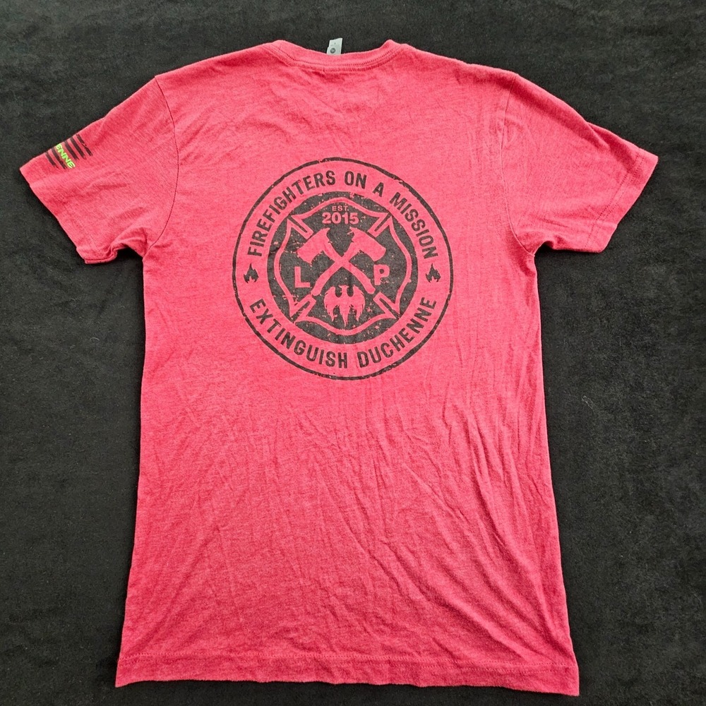 Firefighters on a Mission 2015 Cure Duchenne Red Short Sleeve T-Shirt Men's S